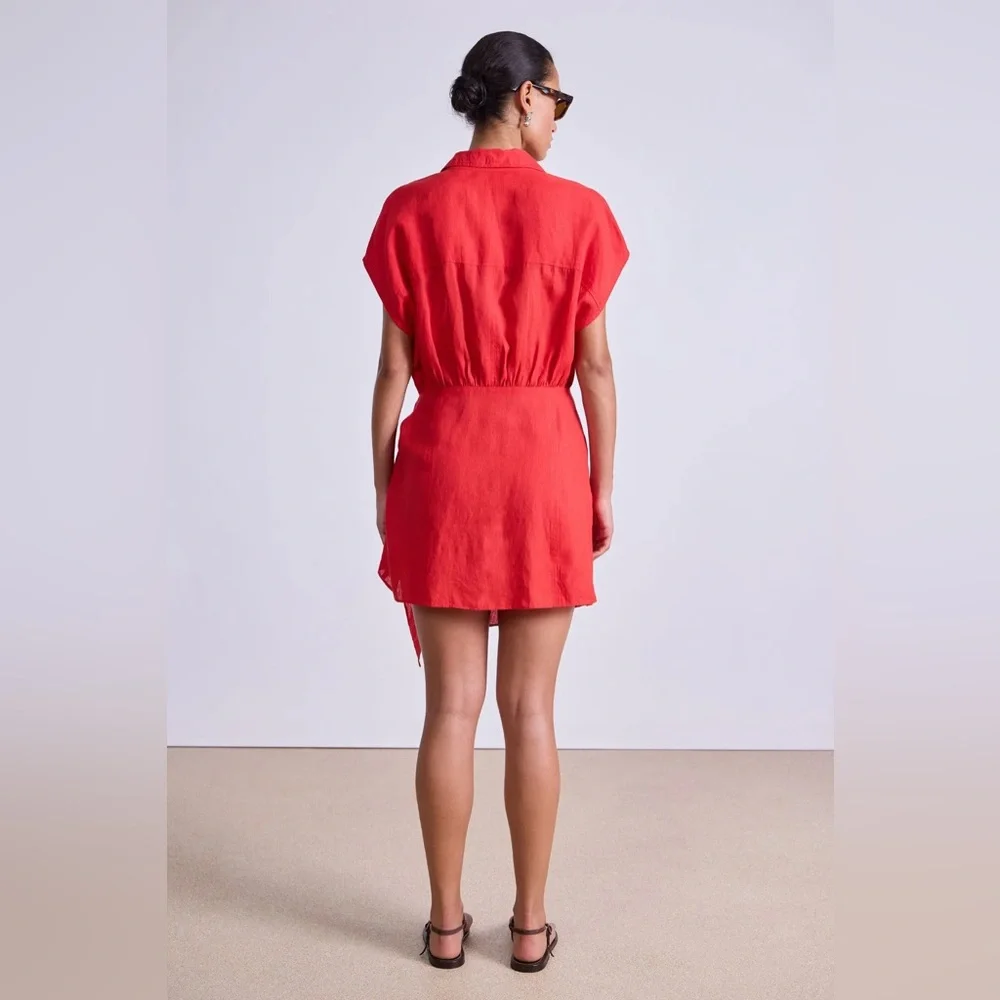 Apiece Apart San Vito Sarong in Poppy Red - Picture 4 of 11